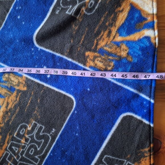 Handmade Original Star Wars Fleece Poncho Blue Orange Lightweight - Picture 6 of 11